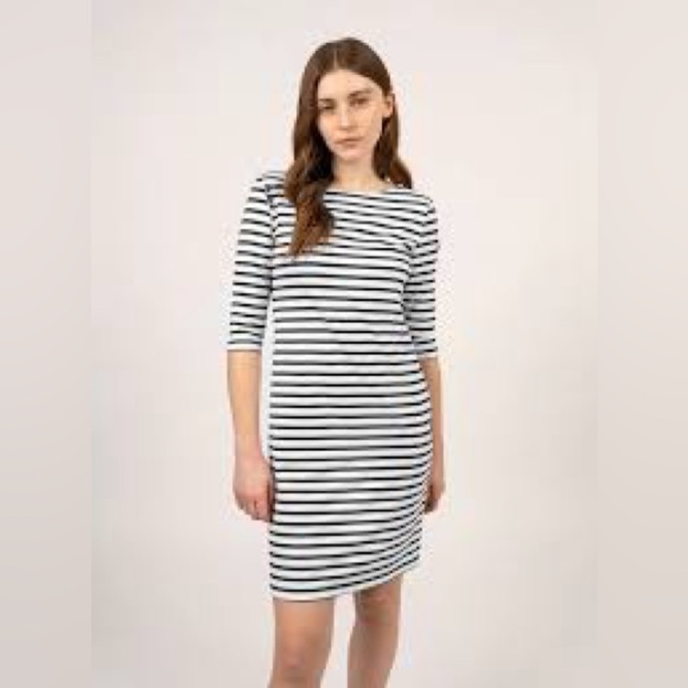 Tuckernuck St James Striped Knit Dress Grey Navy Size 12
